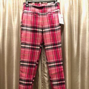 NWT's Womens 2P Crown & Ivy Pink Plaid Pants